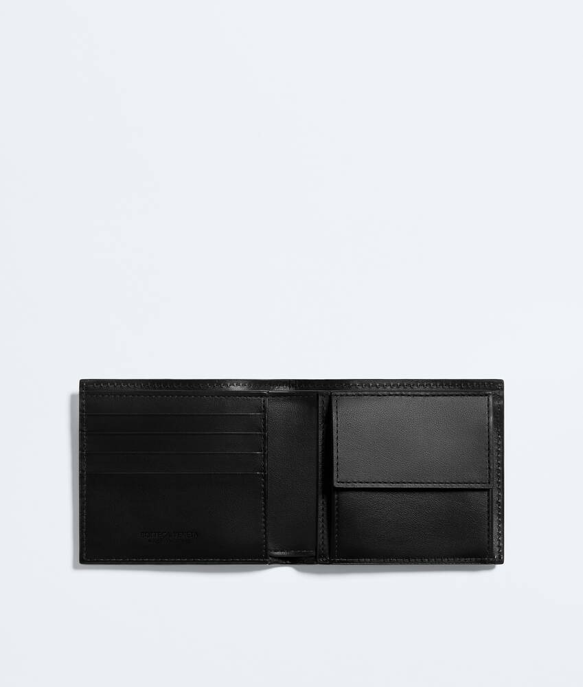 Men's Intrecciato Bi-Fold Wallet with Coin Purse in Black Bottega Veneta Canada EN - Image 2
