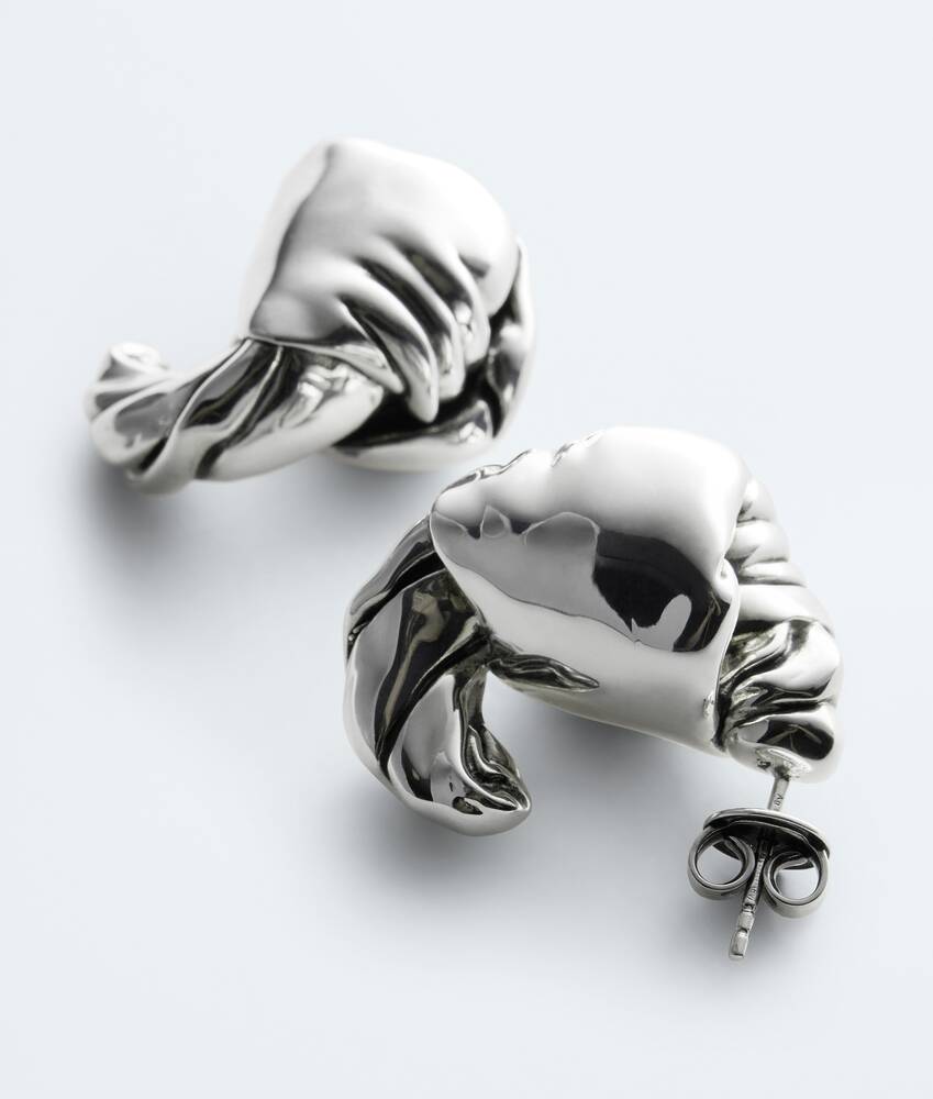 Ela's Brincos m&eacute;dio Knot em Silver Bottega Veneta Brasil PT - Image 4
