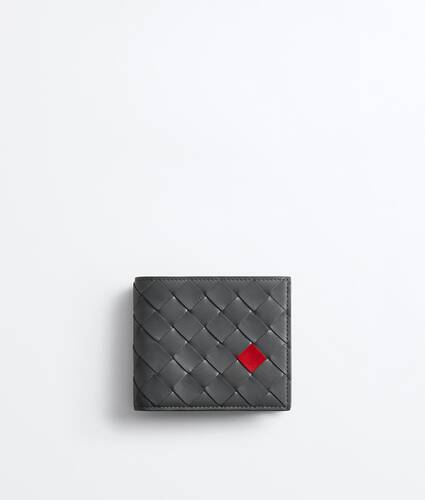 Men's Intrecciato Bi-Fold Wallet in Obsidian gray/radar Bottega Veneta Cyprus EN - Image 1