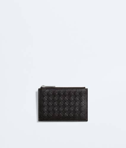Men's Woven Mycelium Zipped Card Case  in Espresso Bottega Veneta Zimbabwe EN - Image 1