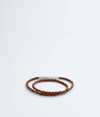 Men's Rope Leather Bracelet in Tannin Bottega Veneta Slovakia EN - Image 1