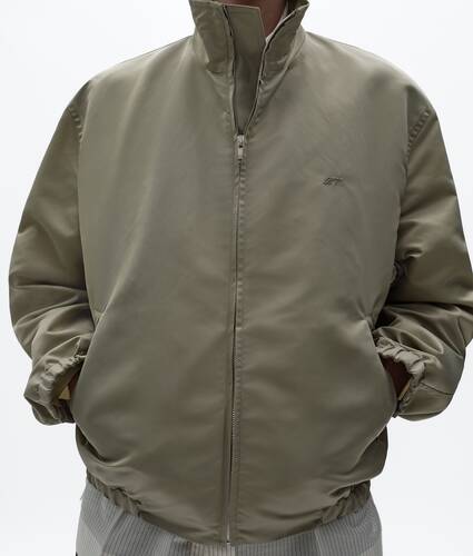Men's Satin Nylon Blouson in Tarragon Bottega Veneta Canada EN - Image 4
