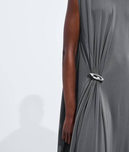 Kleid aus Viskosejersey-Cr&ecirc;pe f&uuml;r Damen in Harbor grey Bottega Veneta &Ouml;sterreich DE - Image 4