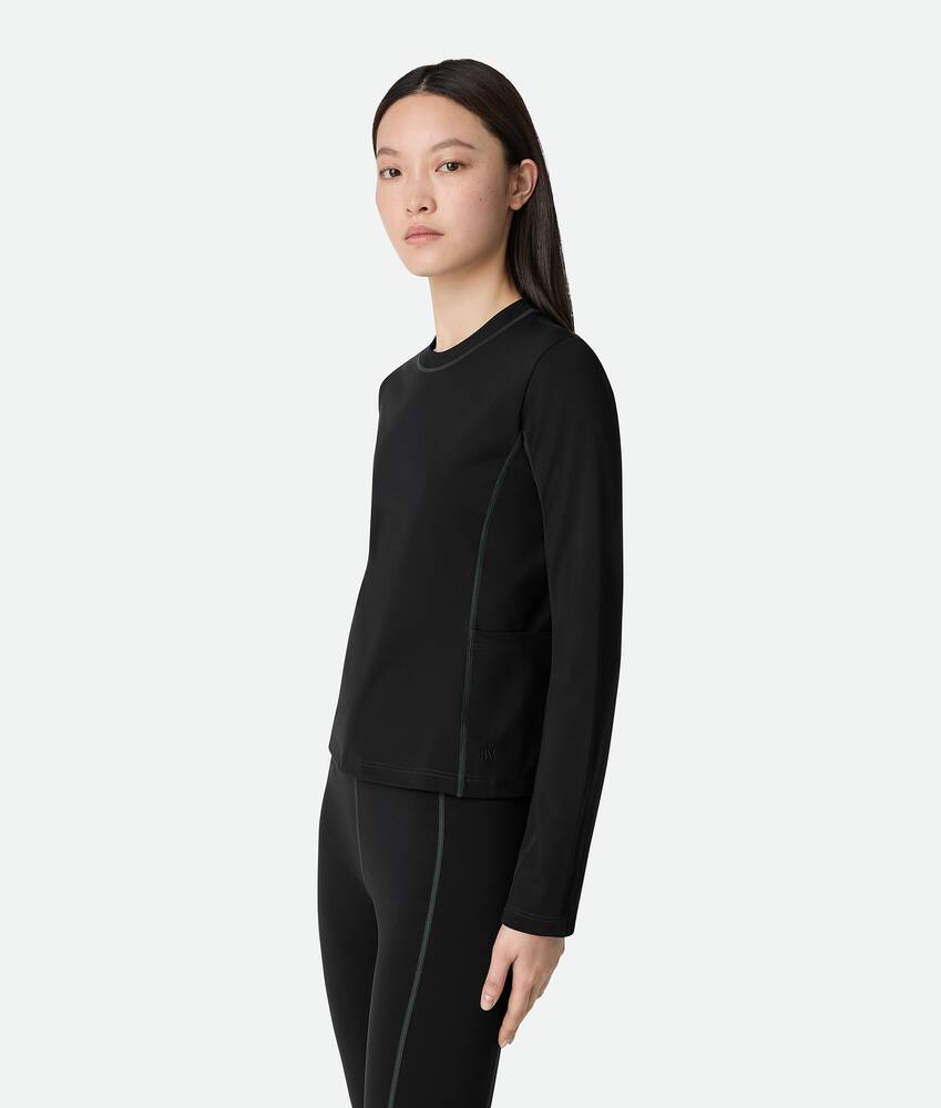 Women's Tech Jersey Top in Black Bottega Veneta Hong Kong SAR China EN - Image 2