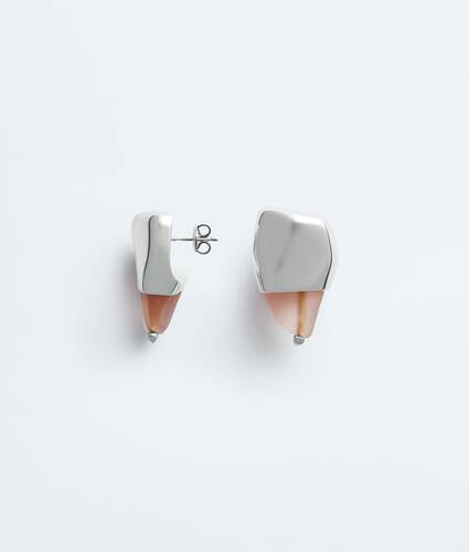 Women's Small Prisma Earrings in Pink Bottega Veneta Bulgaria EN - Image 5