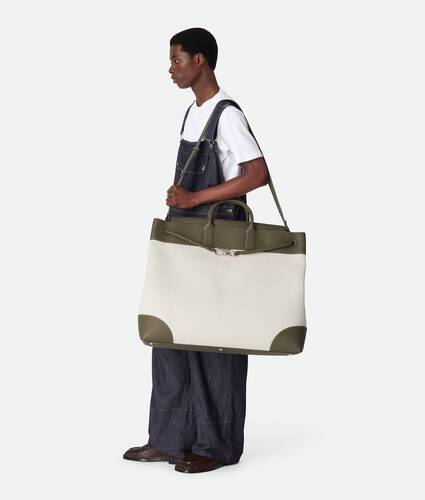 加大号Andiamo旅行包 为 男士 在 自然色/柏树绿 Bottega Veneta 新加坡 ZH - Image 6