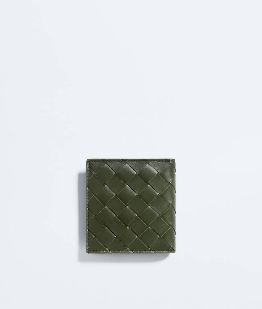 Intrecciato Bi-Fold Portemonnaie f&uuml;r Herren in Green tweed mineral Bottega Veneta Deutschland DE - Image 3