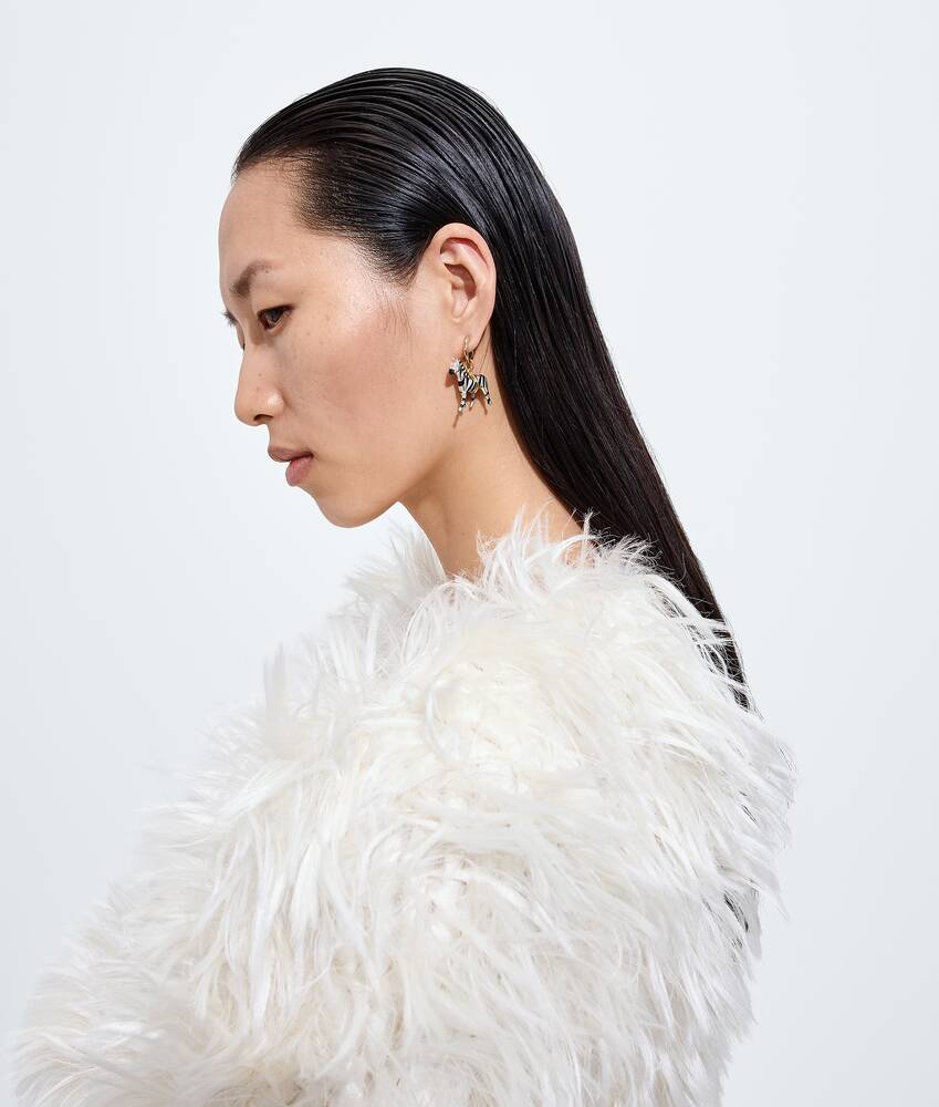 Women's Animals Earrings in White/black Bottega Veneta United Kingdom EN - Image 2