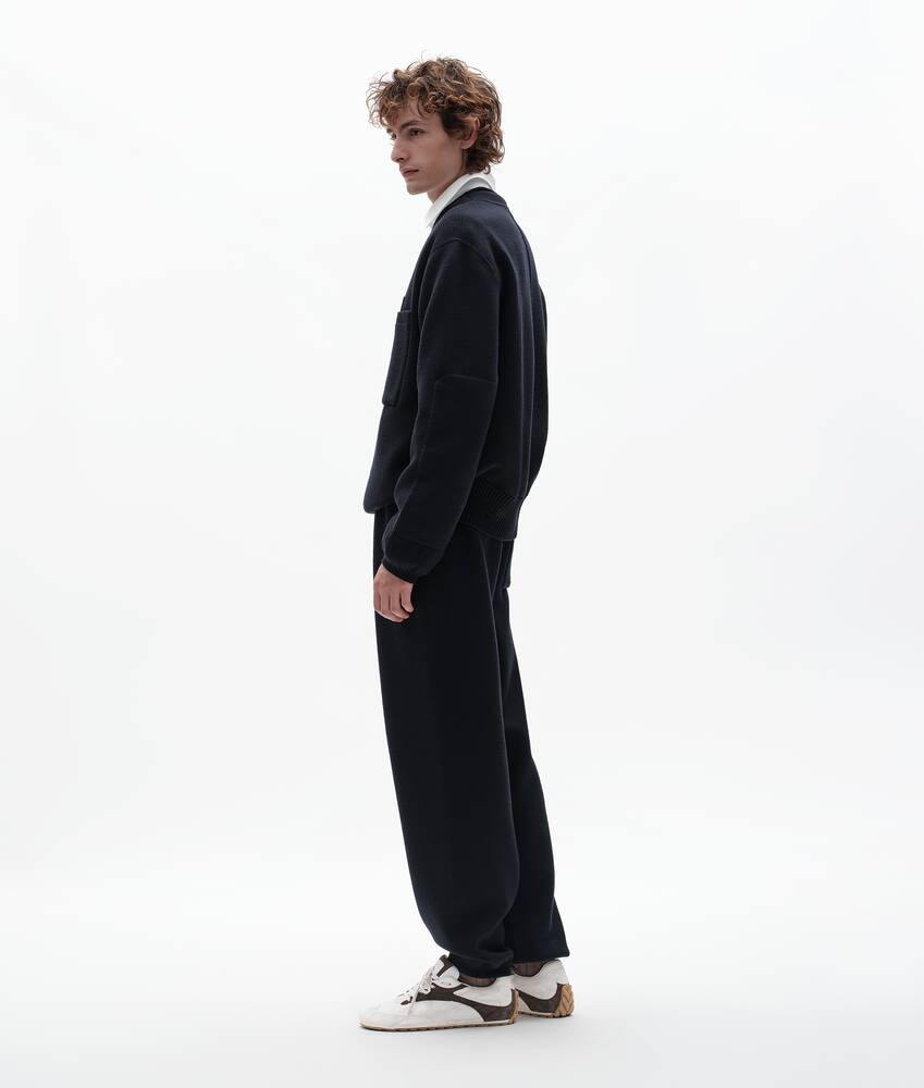 Men's Wool and Cashmere Sweater in Midnight blue Bottega Veneta Qatar EN - Image 2