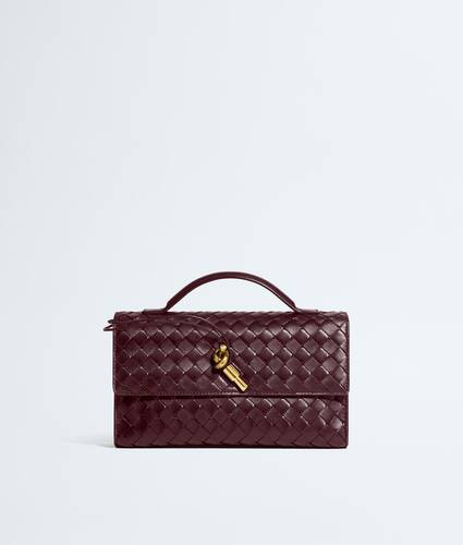 Clutch Andiamo 25 para Mujer en Deep mahogany Bottega Veneta M&eacute;xico ES - Image 1