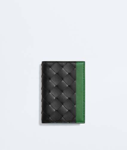 Men's Intrecciato Flap Card Case in Black/shamrock Bottega Veneta Hong Kong SAR China EN - Image 1
