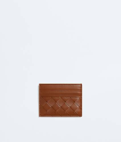 Women's Intrecciato Credit Card Case in Tannin Bottega Veneta Brazil EN - Image 2