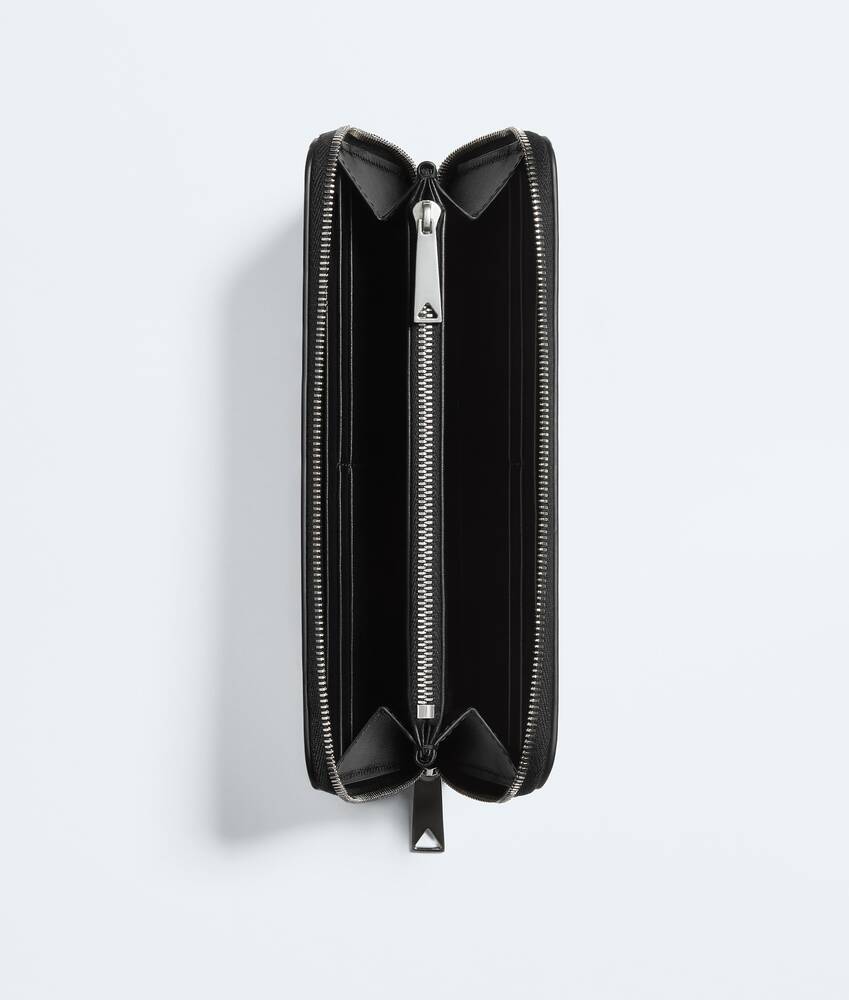 Men's Intrecciato Zip-Around Wallet in Black/shamrock Bottega Veneta Switzerland EN - Image 2