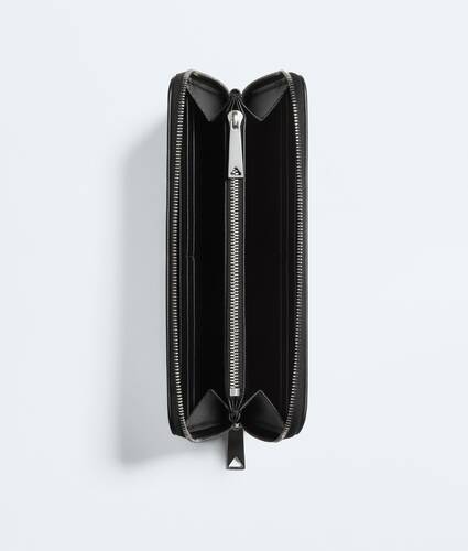Men's Intrecciato Zip-Around Wallet in Black/shamrock Bottega Veneta Switzerland EN - Image 2