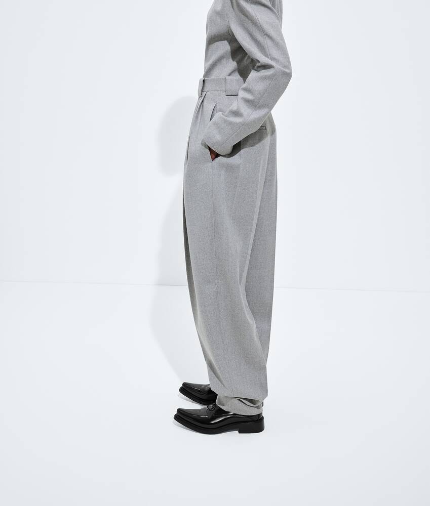 Hose aus kompaktem Wollflanell f&uuml;r Damen in Sterling melange Bottega Veneta Deutschland DE - Image 2