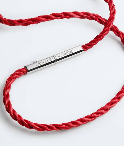 Men's Rope Leather Bracelet in Cardinal Bottega Veneta Slovakia EN - Image 4