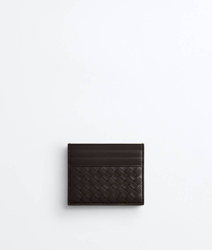 Portacarte di credito Intrecciato Piccolo da Donna in Espresso Bottega Veneta Italia IT - Image 2