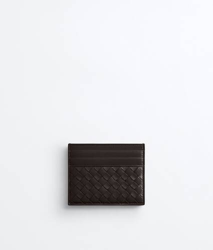 Portacarte di credito Intrecciato Piccolo da Donna in Espresso Bottega Veneta Italia IT - Image 2