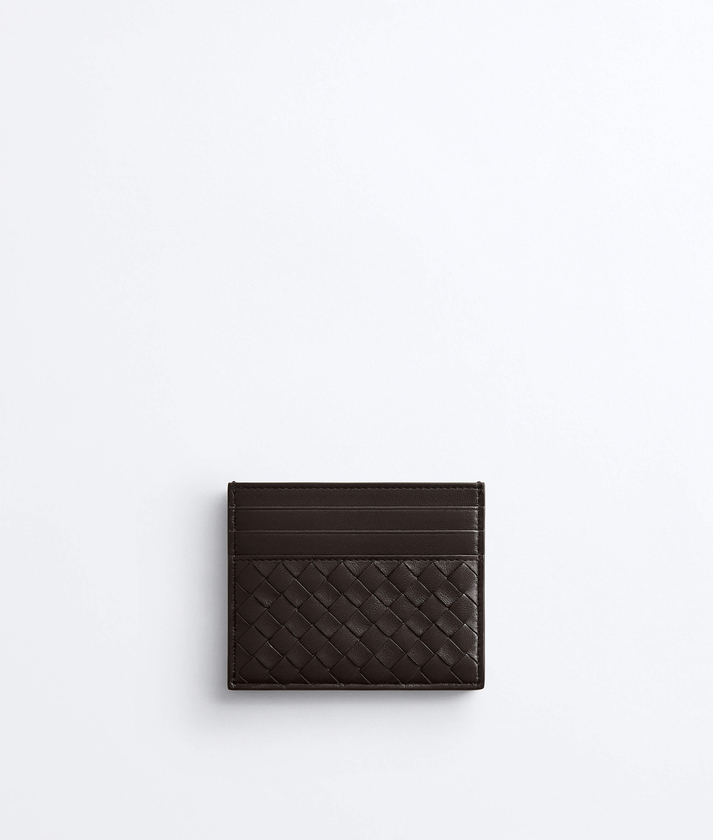 Women's Intrecciato Piccolo Credit Card Case in Espresso Bottega Veneta Luxembourg EN - Image 2