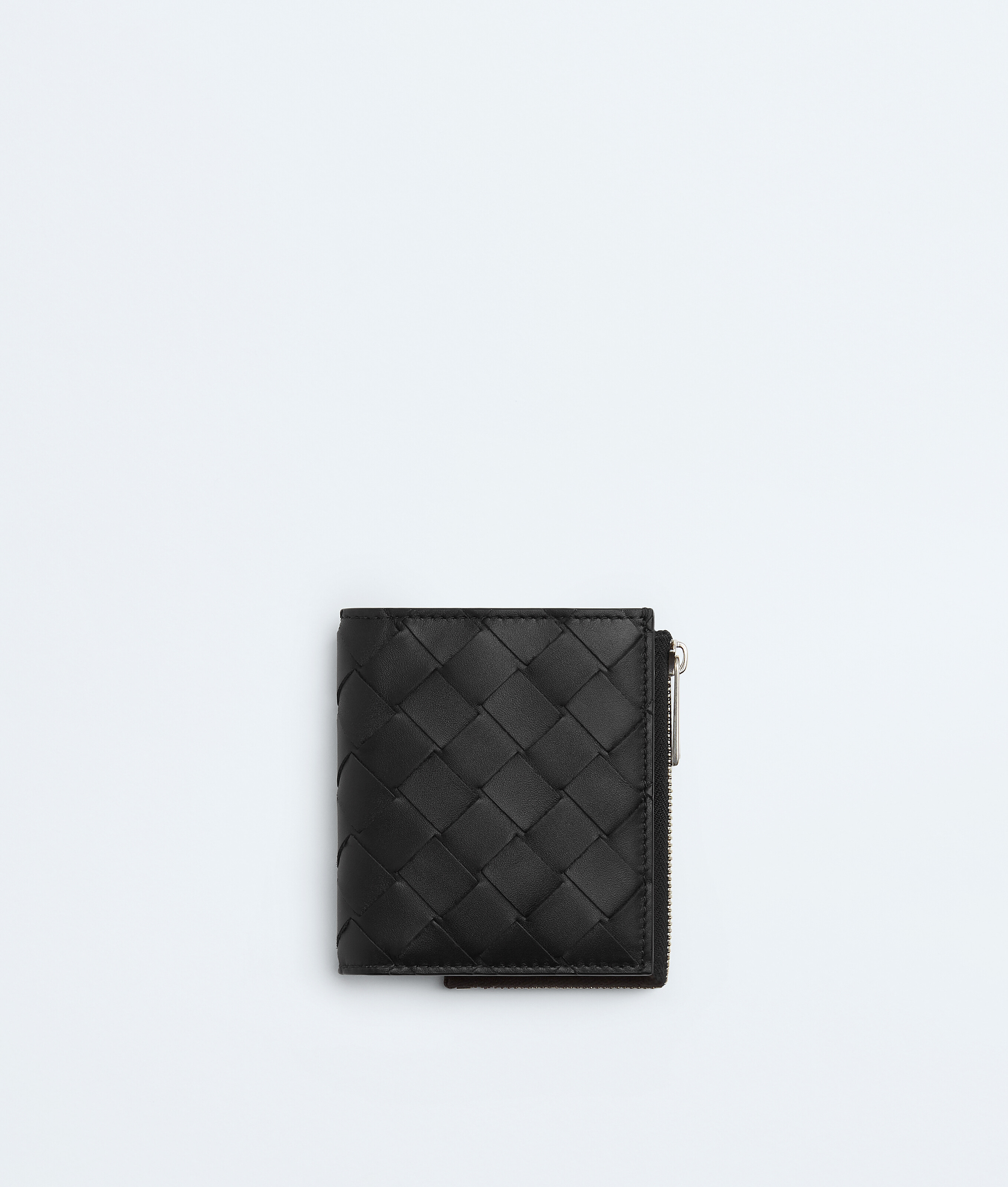 Intrecciato Bi-Fold Wallet With Zip