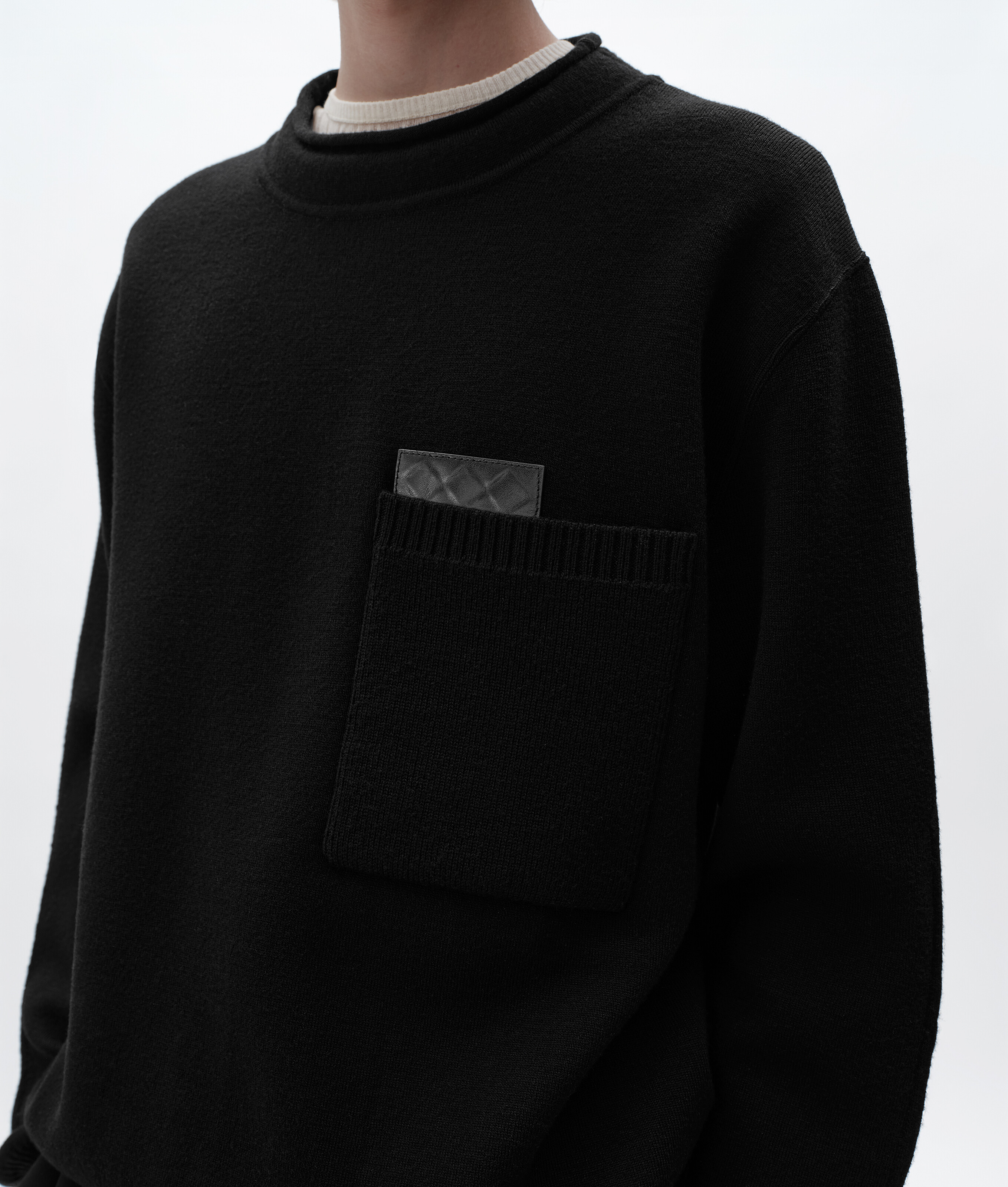 Men's Wool and Cashmere Sweater in Double black Bottega Veneta Luxembourg EN - Image 4