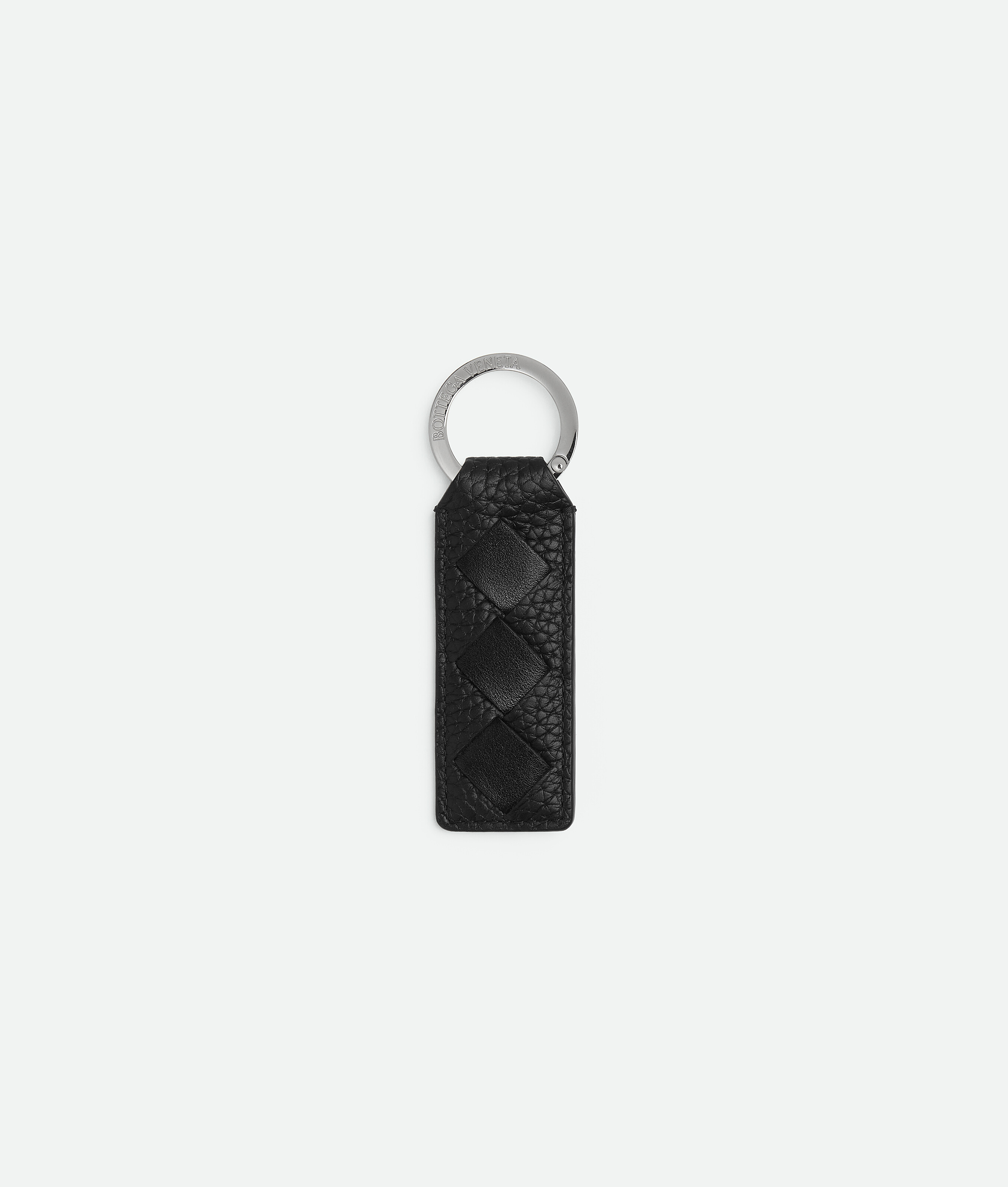 Bottega Veneta Tab Key Ring - Black - Man -