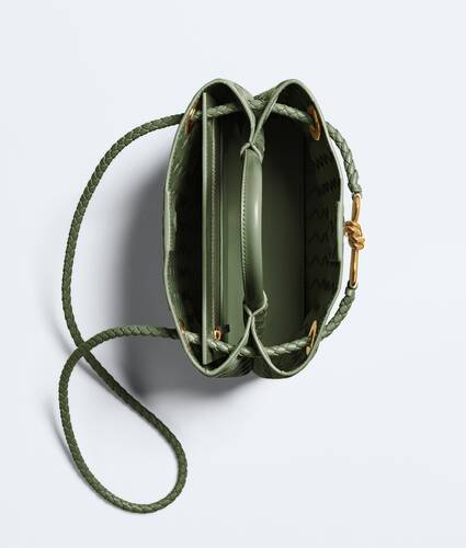 Women's Small Andiamo in Green tweed Bottega Veneta Singapore EN - Image 3