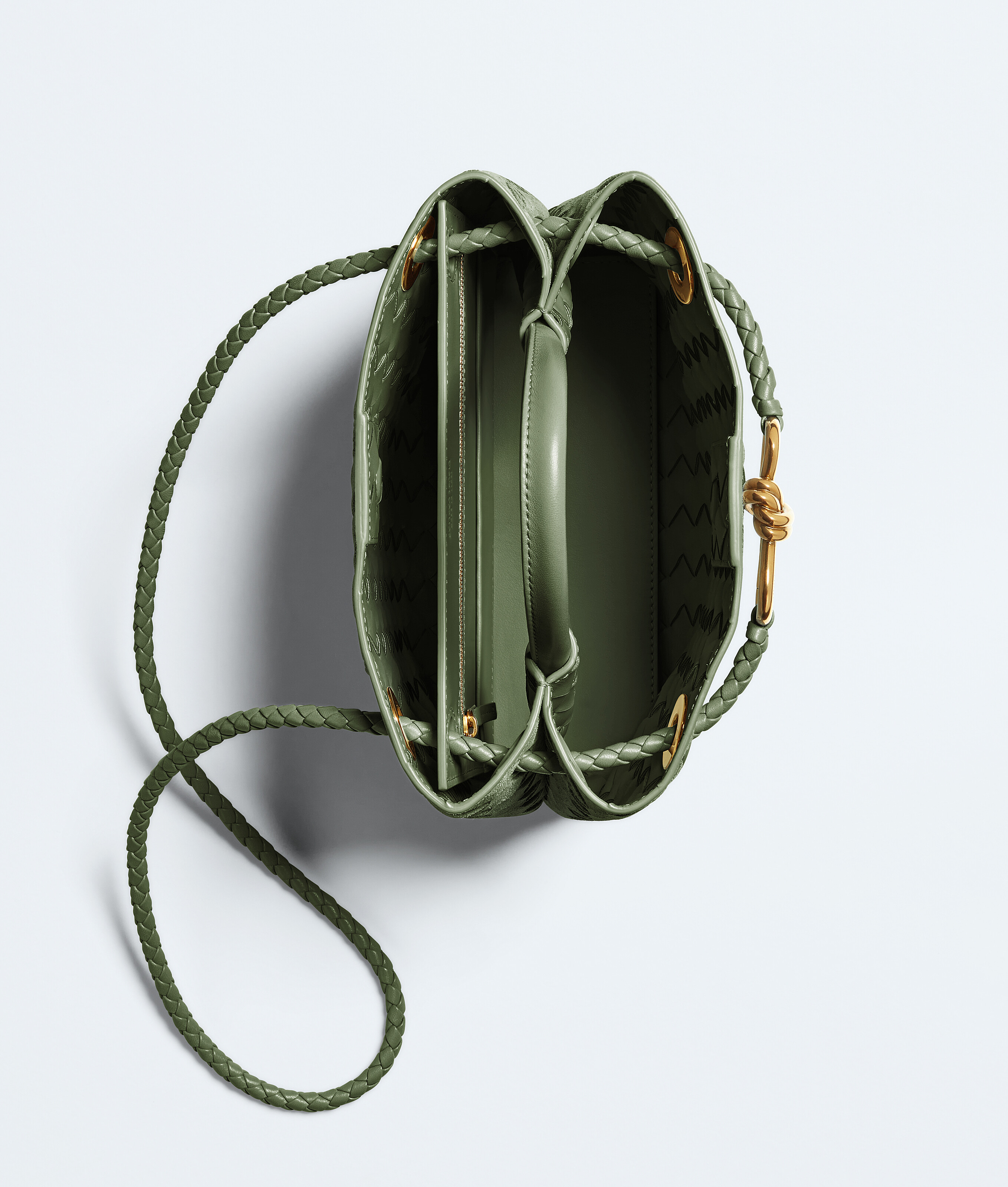 Women's Small Andiamo in Green tweed Bottega Veneta Finland EN - Image 3