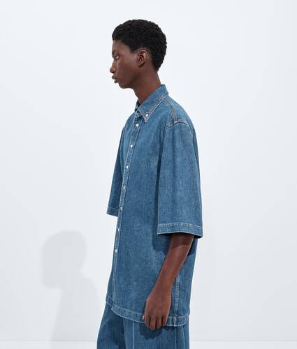 Denim-Hemd in Atlantic Blue f&uuml;r Herren in Mid blue Bottega Veneta &Ouml;sterreich DE - Image 2