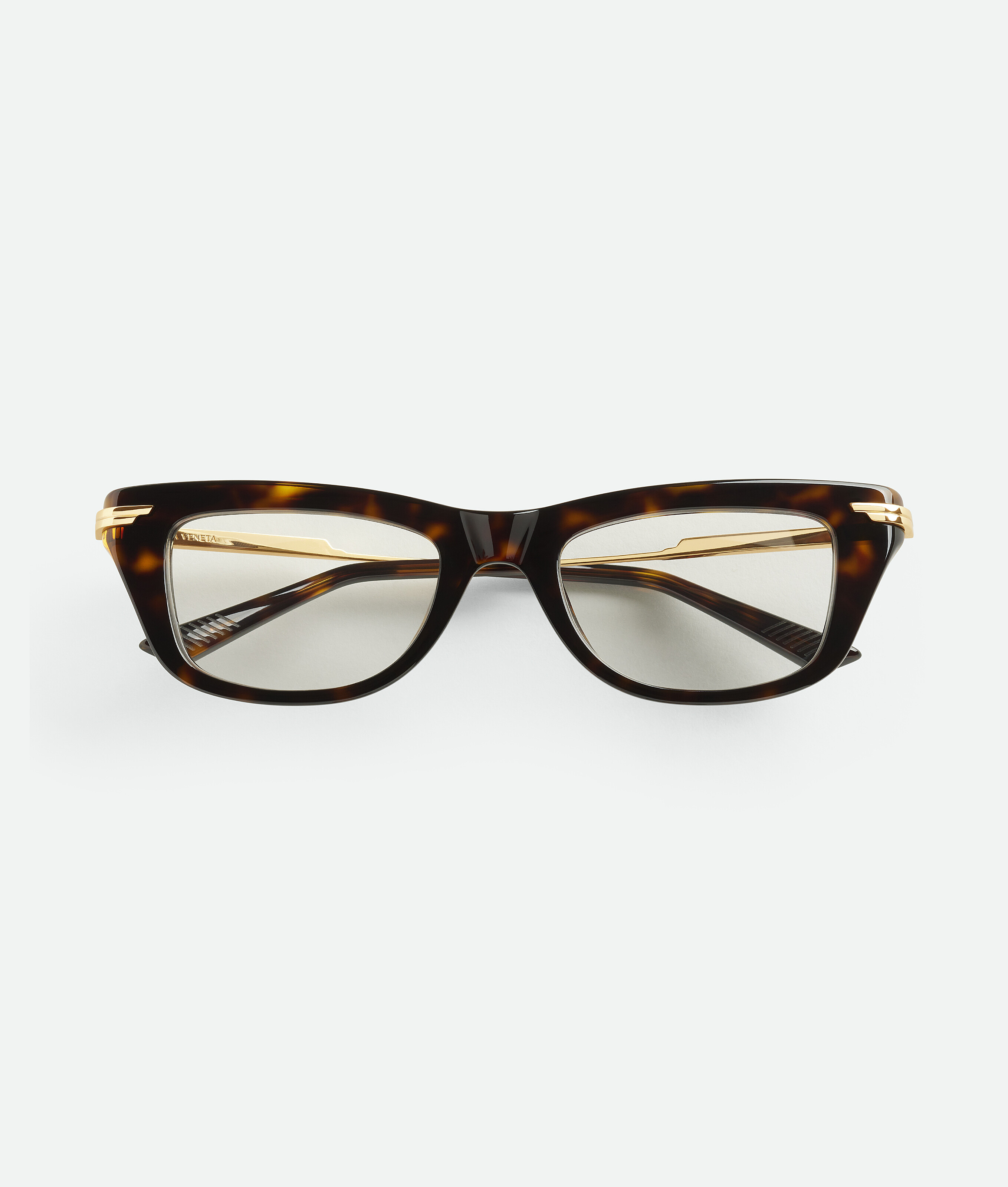 Bottega Veneta Brown Classic Rectangular Eyeglasses - Woman - U