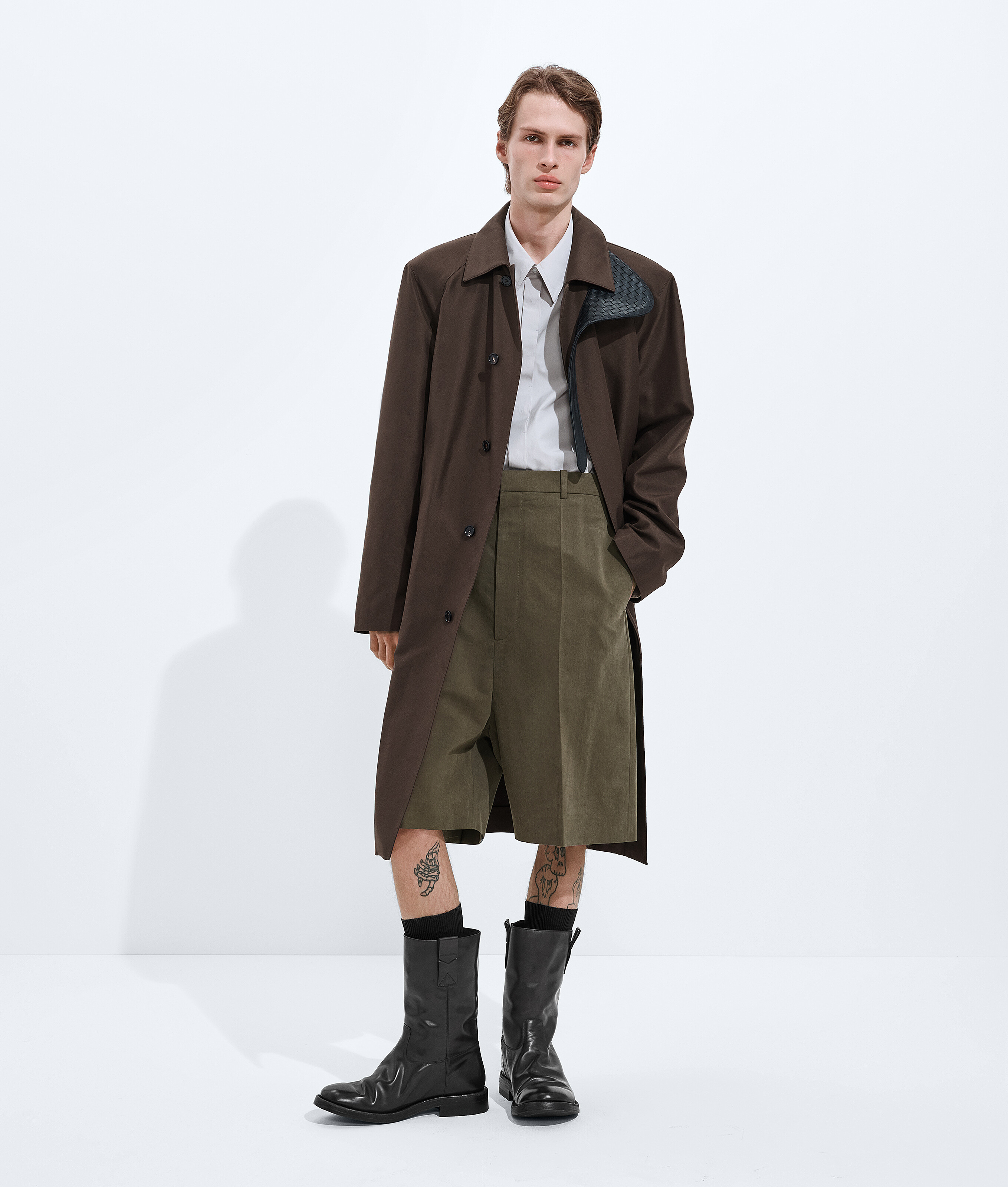 Silk and Nylon Trench Coat