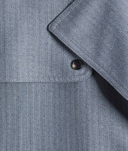Women's Wool And Mohair Trench Coat in Blue/gray melange Bottega Veneta Monaco EN - Image 6