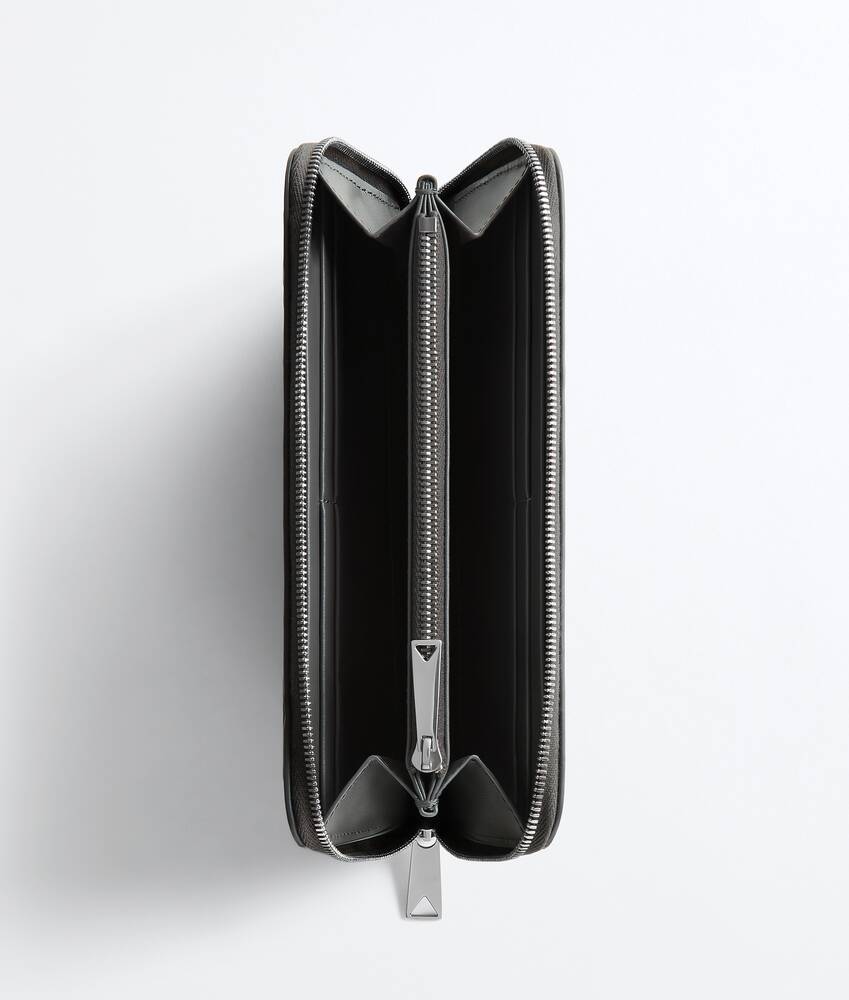 Men's Intrecciato Zip-Around Wallet in Obsidian gray/radar Bottega Veneta Qatar EN - Image 2
