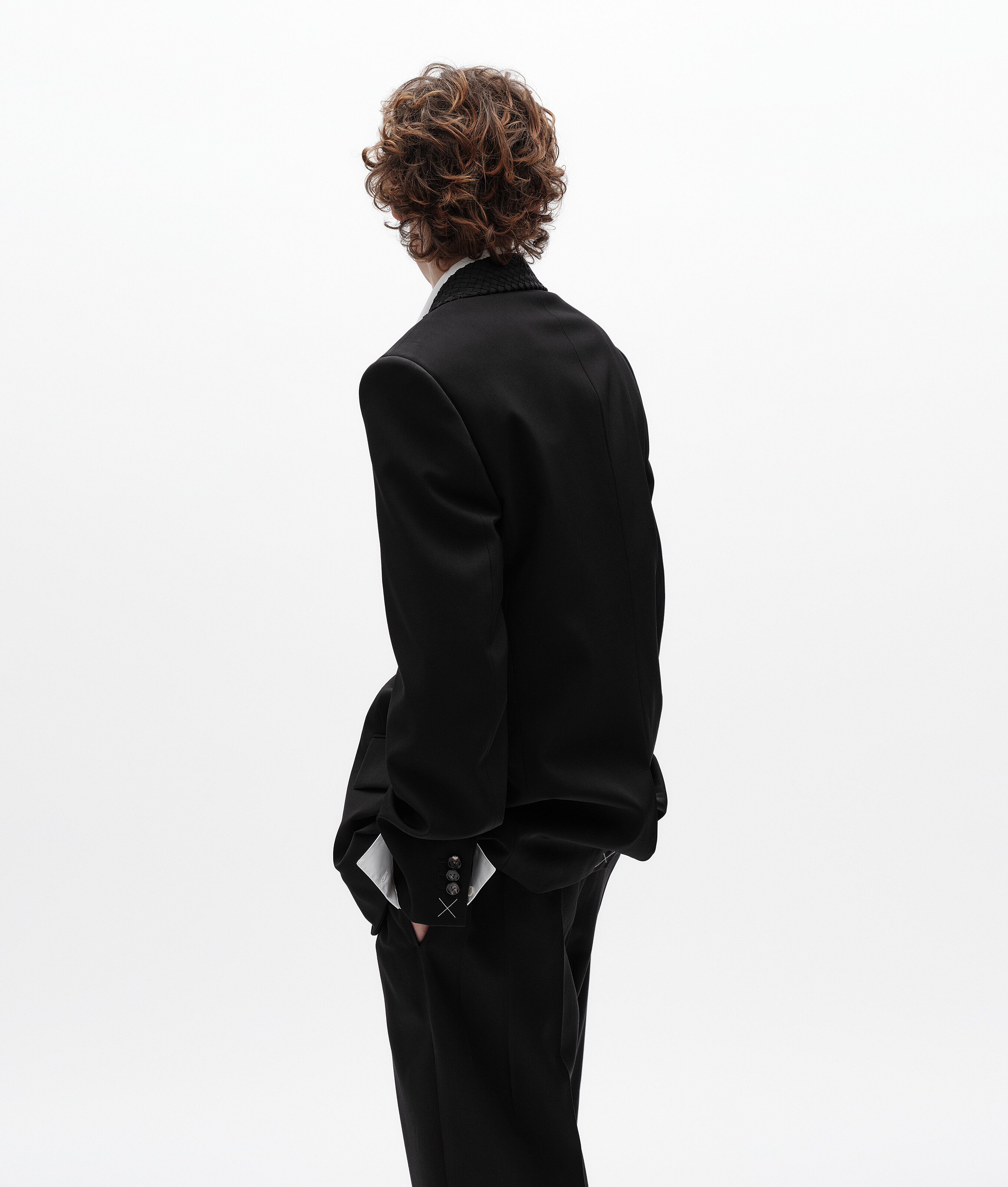 Jacke aus Wolltwill für Herren in Double black Bottega Veneta Österreich DE - Image 3