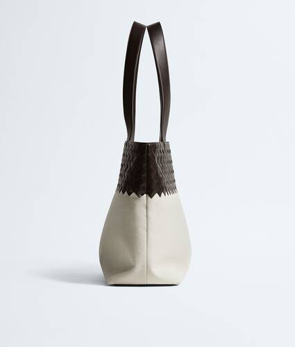 Men's Small Intrecciato Zipped Tote in Natural/fondant Bottega Veneta Malta EN - Image 4