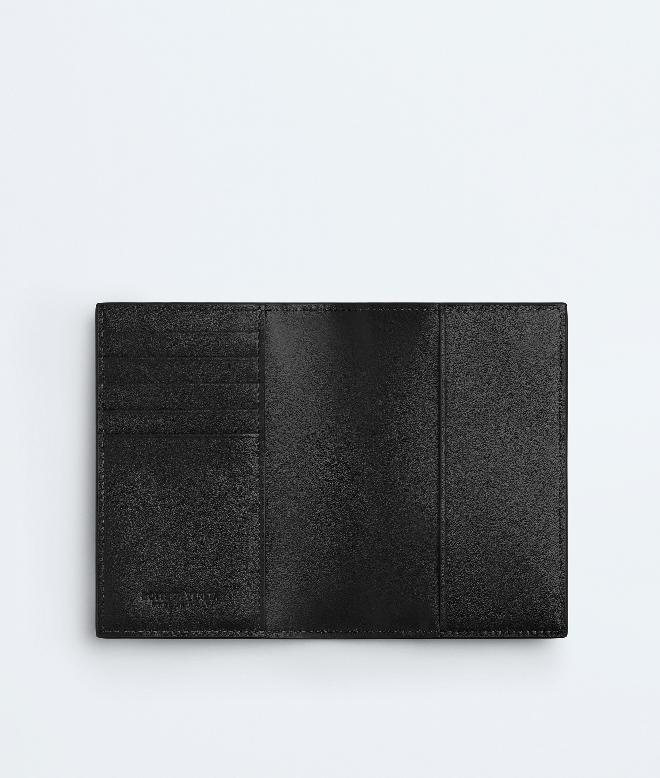 Women's Cassette Passport Case in Black Bottega Veneta Greece EN - Image 2