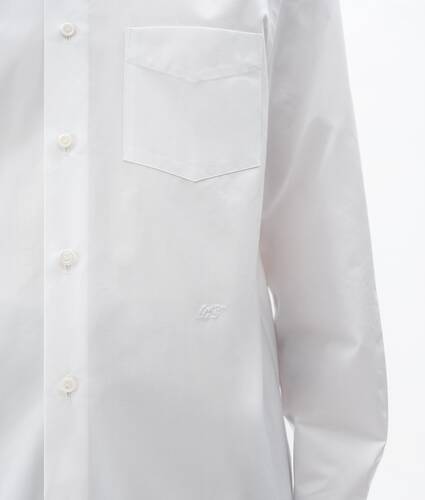 Men's Compact Cotton Poplin Shirt in White Bottega Veneta United States EN - Image 4