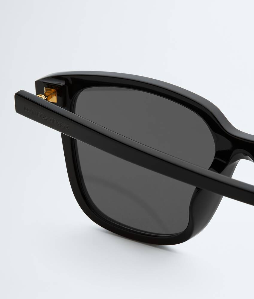 Soft Eckige Sonnenbrille Aus Recyceltem Azetat in Black / Grey Bottega Veneta Deutschland DE - Image 4