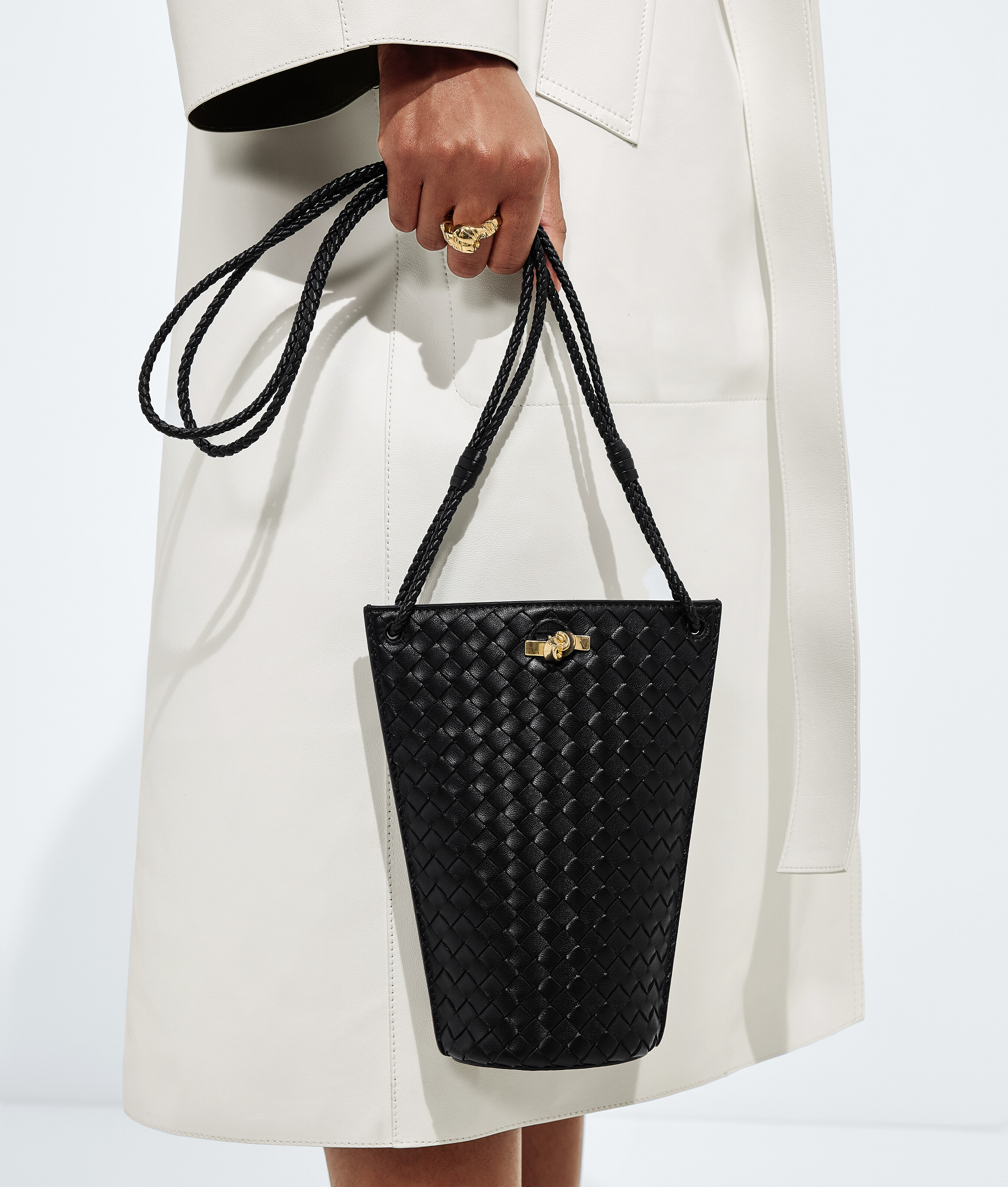 Bottega Veneta Knot Ring - Yellow - Woman - N