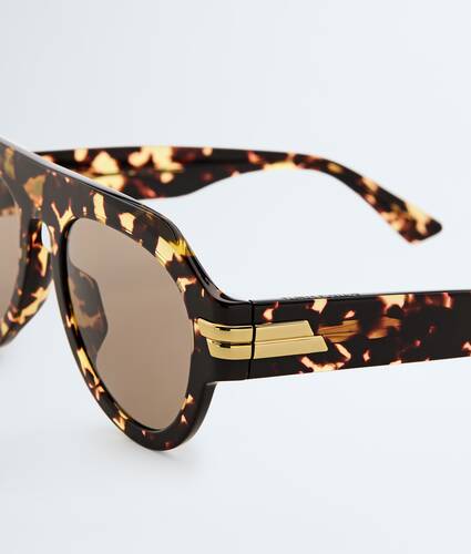 Occhiali da sole aviator Mitre in Havana/brown Bottega Veneta Italia IT - Image 4