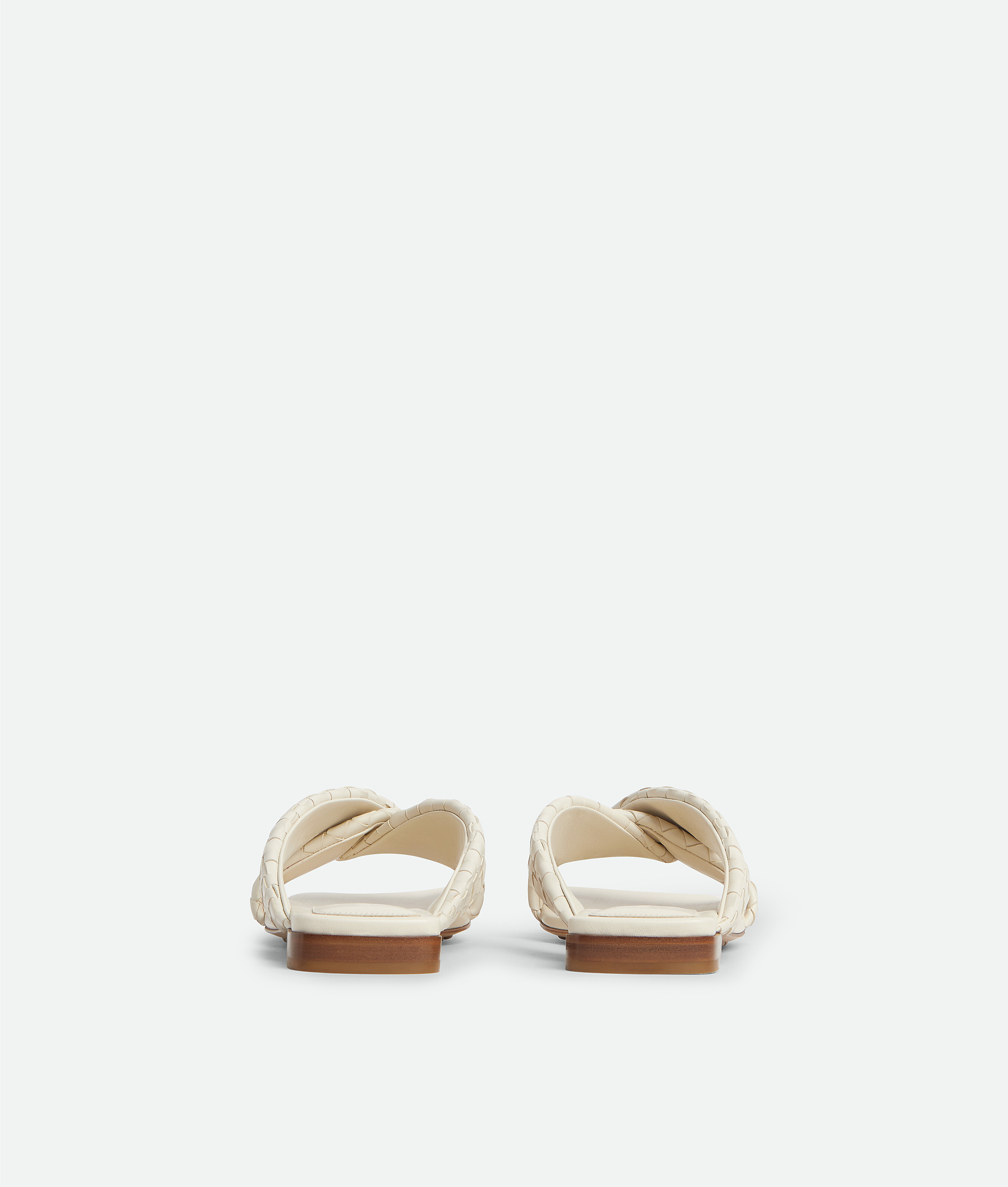 Women's Riva Flat Mule in Sea salt Bottega Veneta Brazil EN - Image 4
