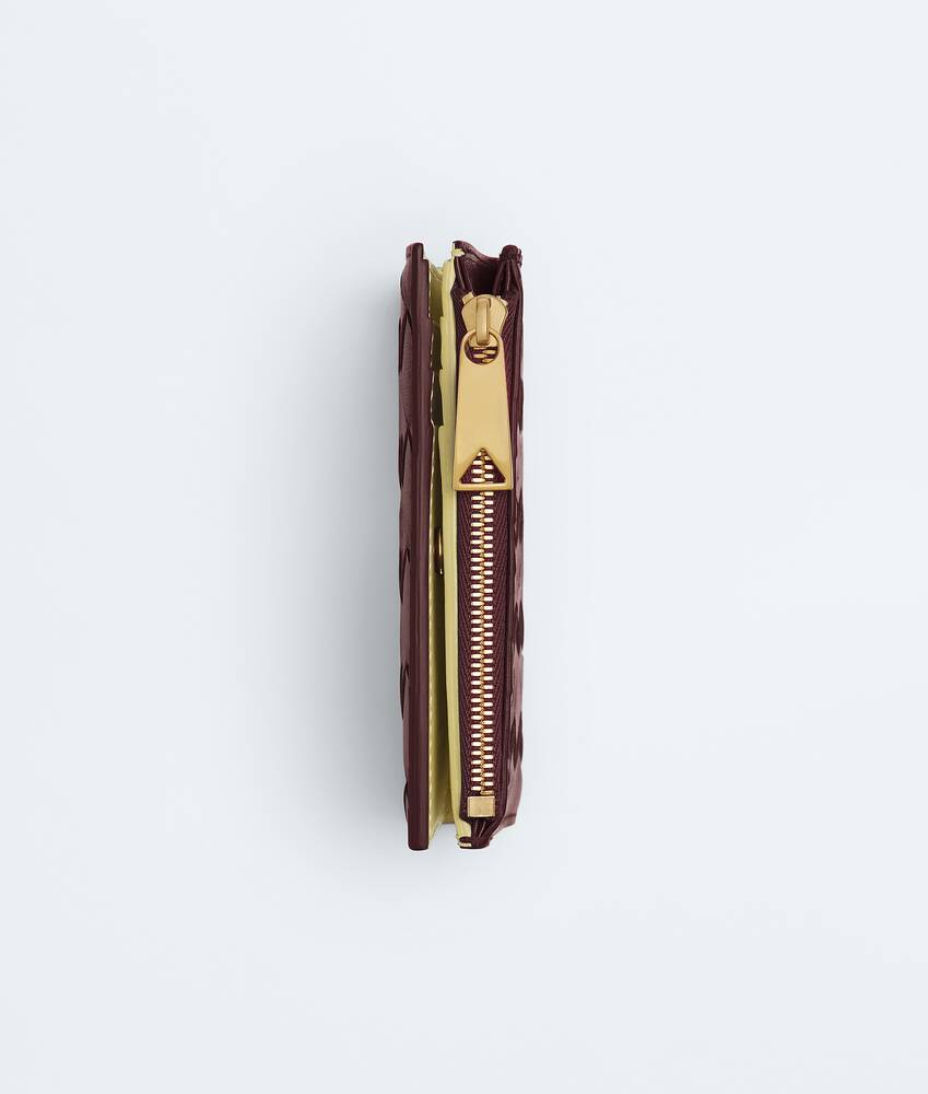 스몰 인트레치아토 폴더형 지갑 에 대한 여성 에 딥 마호가니/버터 옐로우 Bottega Veneta 대한민국 KO - Image 4