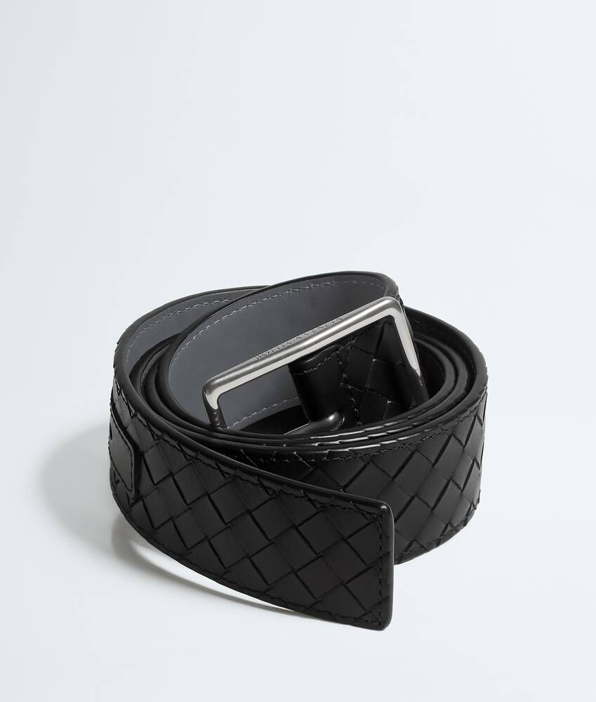 인트레치아토 피콜로 벨트 에 대한 남성 에 블랙/썬더 Bottega Veneta 대한민국 KO - Image 3