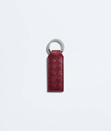 Men's Woven Mycelium Key Ring in Lava red Bottega Veneta Zimbabwe EN - Image 1