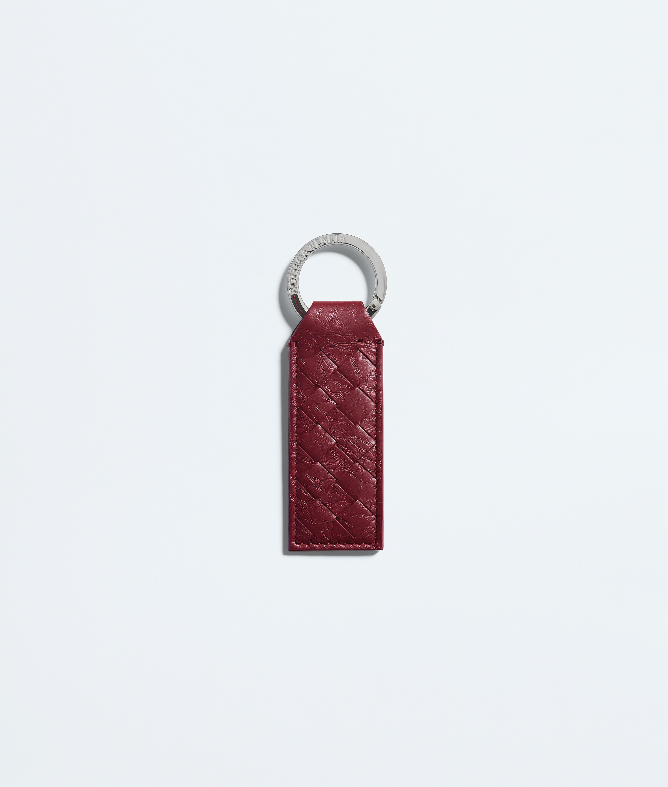 Men's Woven Mycelium Key Ring in Lava red Bottega Veneta Portugal EN - Image 1