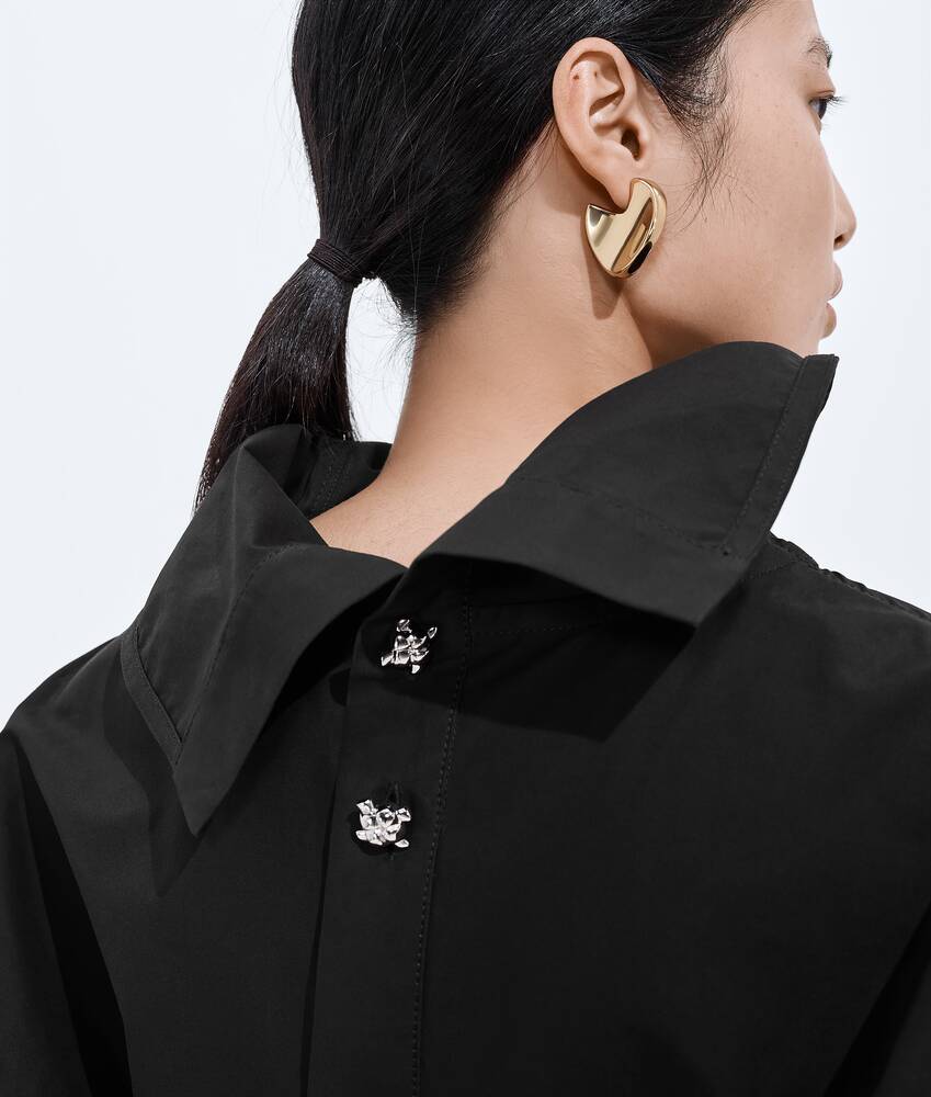 Women's Compact Cotton Toile Top in Double black Bottega Veneta United States EN - Image 6