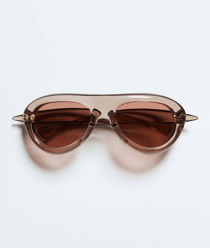 Gafas de sol Sardine estilo aviador en Brown/red Bottega Veneta Espa&ntilde;a ES - Image 1