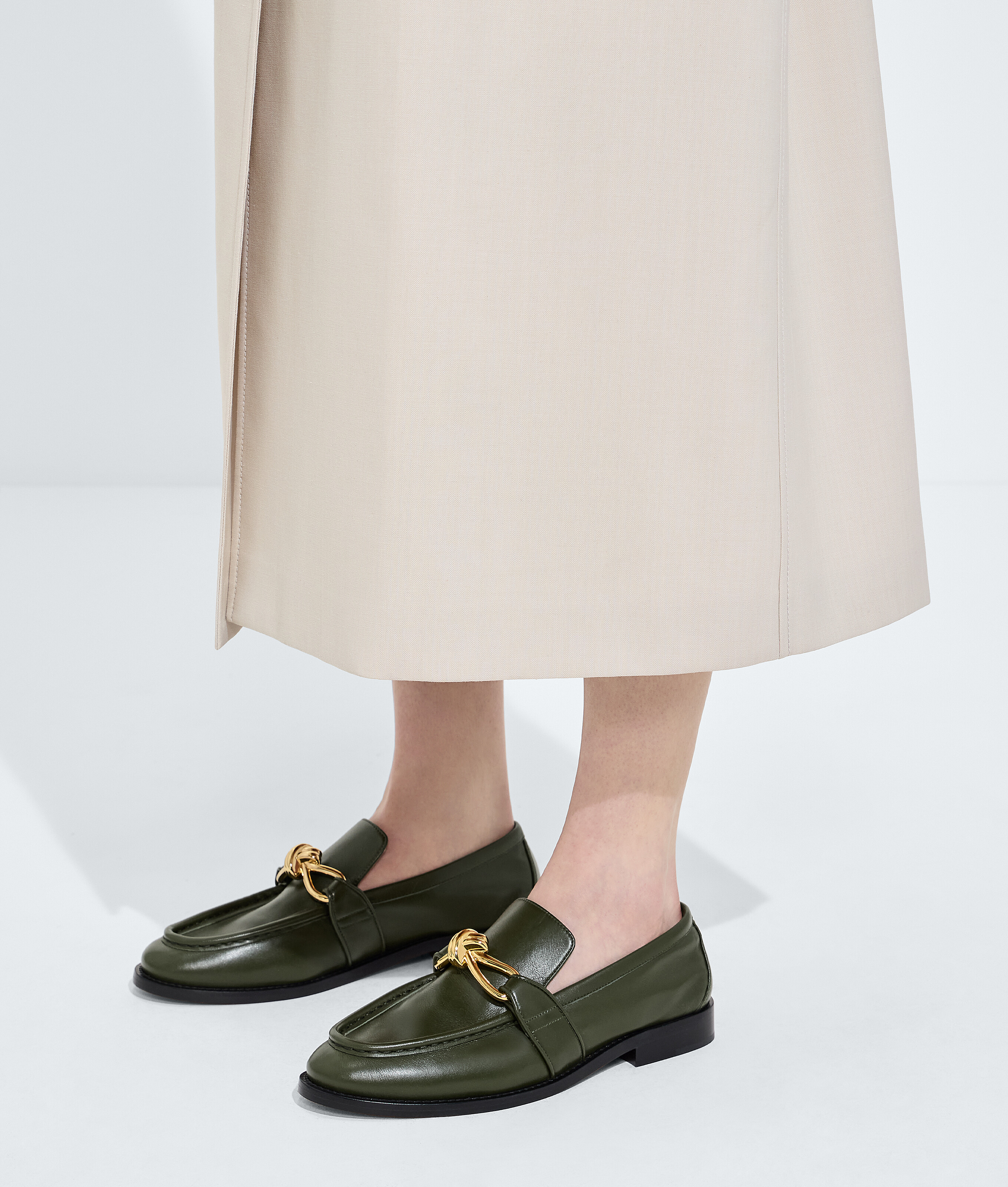 Women's Astaire Loafer in Green tweed Bottega Veneta Luxembourg EN - Image 2