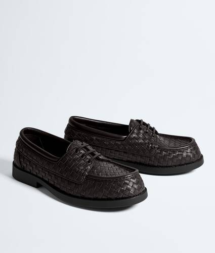 Men's Pier Boat Shoe in Espresso Bottega Veneta Belgium EN - Image 3