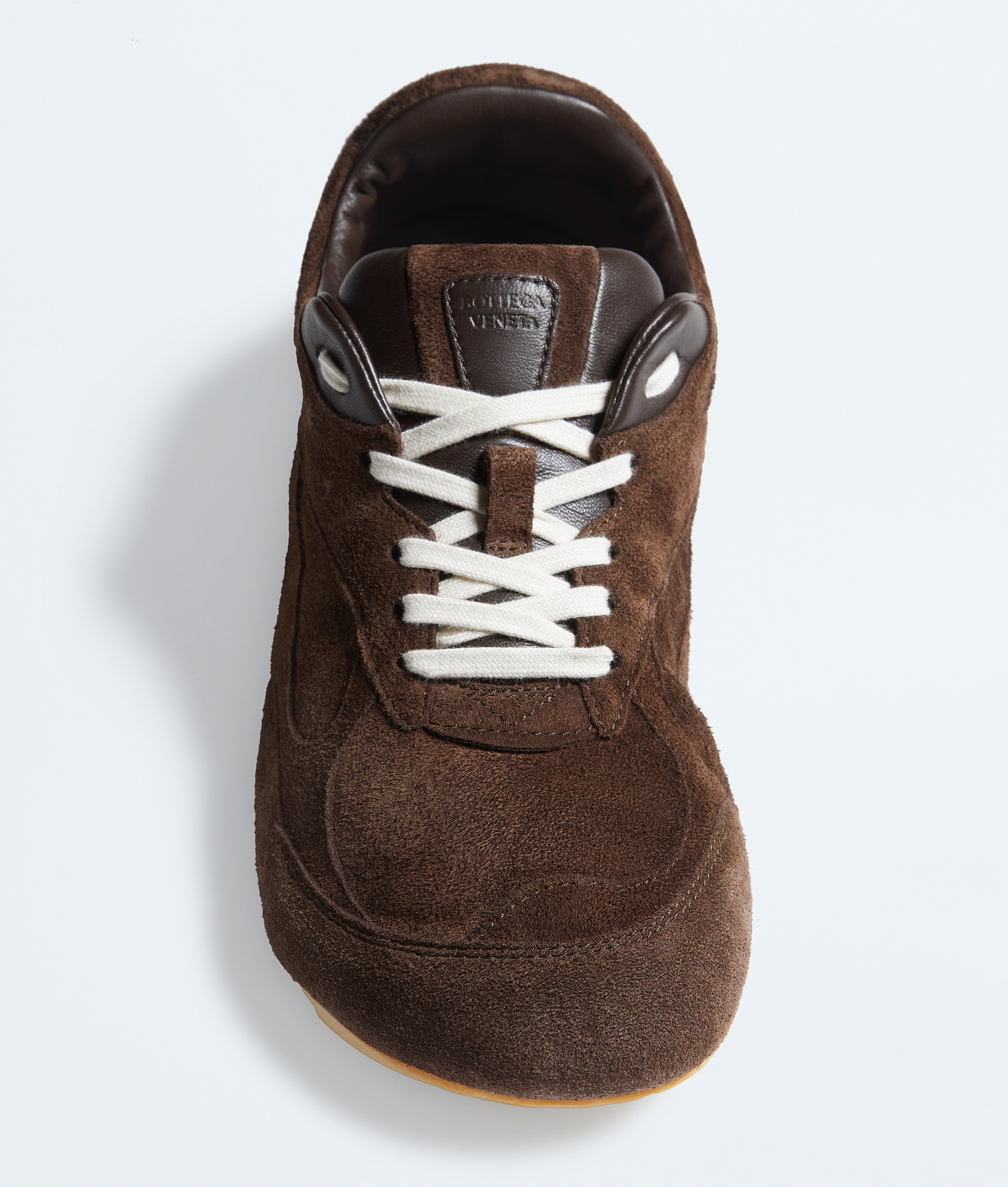Bottega Veneta Orbit Flash Leather-trimmed Suede Sneakers In Brown